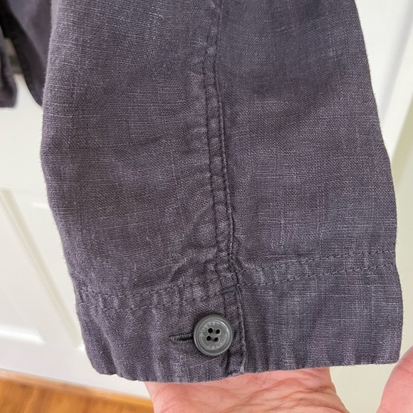 Poetry 100% Linen Blazer Dusky Purple Womens size 12 Spring Summer Casual Artsy - Picture 4 of 13